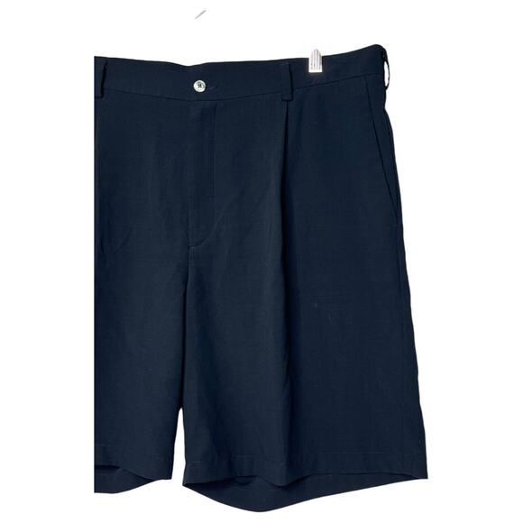 Nike Golf Shorts Mens 42 Pleated Front Chino Athletic Classic Casual Navy Blue - Picture 8 of 13